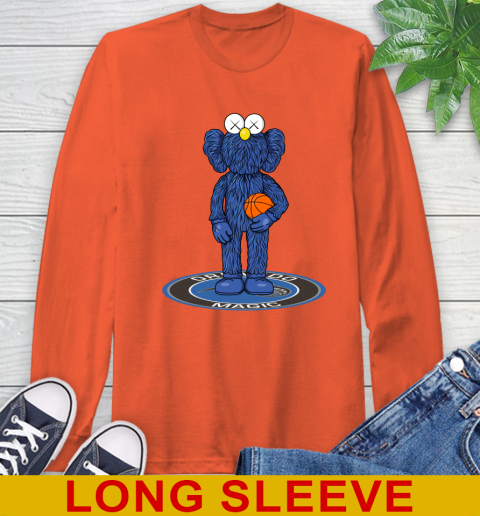 NBA Basketball Orlando Magic Kaws Bff Blue Figure Shirt Long Sleeve T-Shirt 5