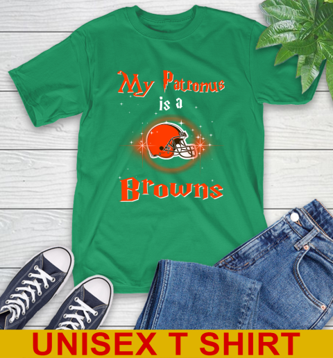 NFL Football Harry Potter My Patronus Is A Cleveland Browns T-Shirt 7