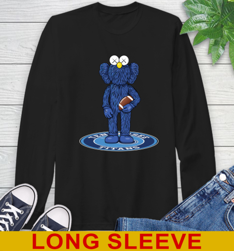 NFL Football Tennessee Titans Kaws Bff Blue Figure Shirt Long Sleeve T-Shirt 2