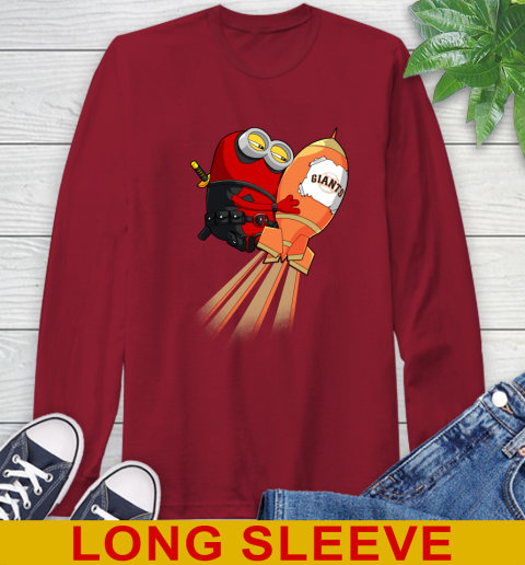 MLB Baseball San Francisco Giants Deadpool Minion Marvel Shirt Long Sleeve T-Shirt 9