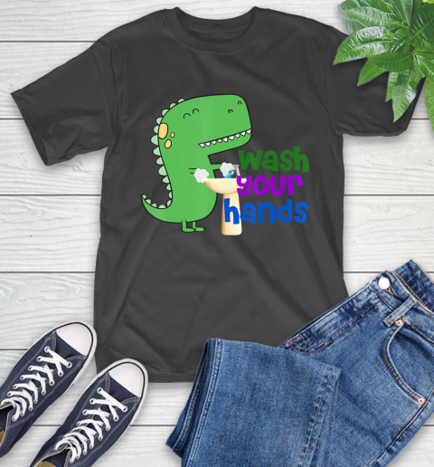 Nurse Shirt Cute Dino T rex Wash Your Hands T Shirt T-Shirt