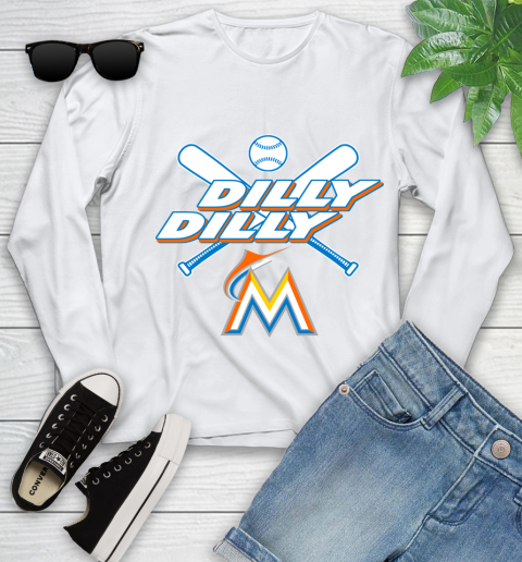 MLB Miami Marlins Dilly Dilly Baseball Sports Youth Long Sleeve