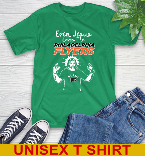 Philadelphia Flyers NHL Hockey Even Jesus Loves The Flyers Shirt T-Shirt 7