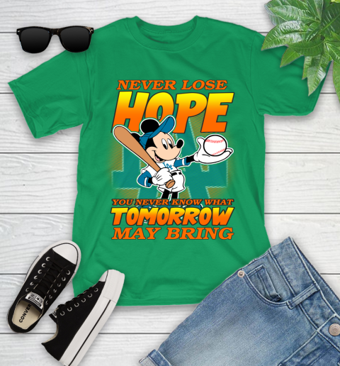 Los Angeles Dodgers MLB Baseball Mickey Disney Never Lose Hope Youth T-Shirt 8