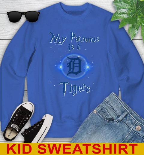 MLB Baseball Harry Potter My Patronus Is A Detroit Tigers Youth Sweatshirt 6