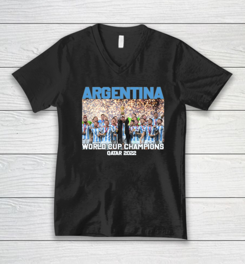 Argentina World Cup Champions Qatar 2022 V-Neck T-Shirt