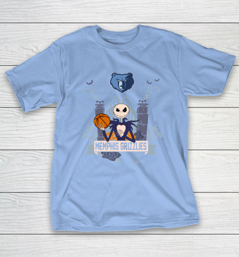 NBA Memphis Grizzlies Basketball Jack Skellington Halloween T-Shirt 10