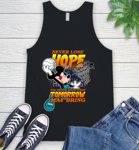 Charlotte Hornets NBA Basketball Mickey Disney Never Lose Hope Tank Top