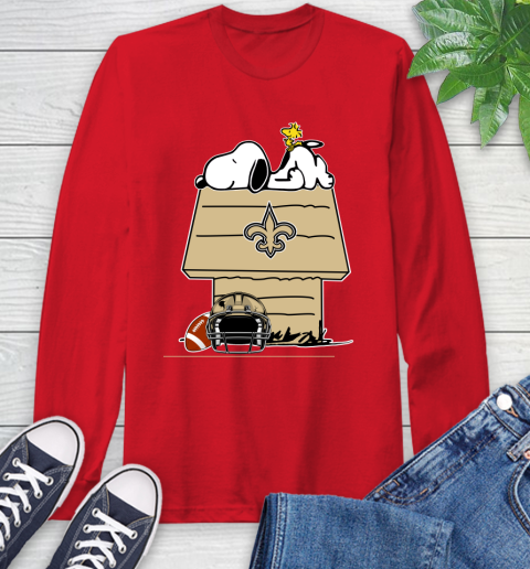 New Orleans Saints NFL Football Snoopy Woodstock The Peanuts Movie Long Sleeve T-Shirt 10