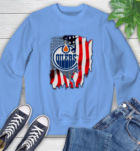 Edmonton Oilers NHL Hockey American Flag Sweatshirt 11