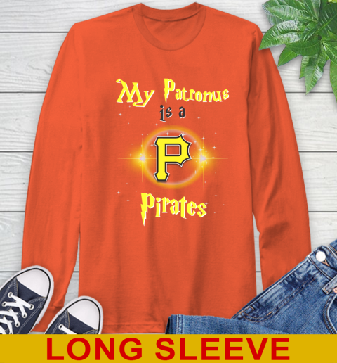 MLB Baseball Harry Potter My Patronus Is A Pittsburgh Pirates Long Sleeve T-Shirt 4