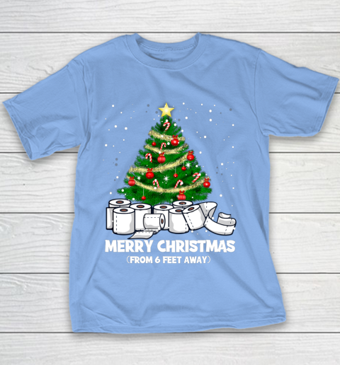 Merry Quarantine Christmas Santa Social Distancing Funny Holiday Gifts T-Shirt