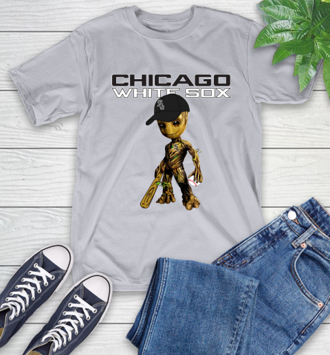 MLB Chicago White Sox Groot Guardians Of The Galaxy Baseball T-Shirt 6