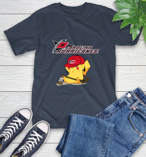 NHL Pikachu Hockey Sports Carolina Hurricanes T-Shirt 4