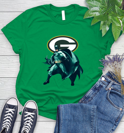 NFL Batman Football Sports Green Bay Packers Women's T-Shirt 6