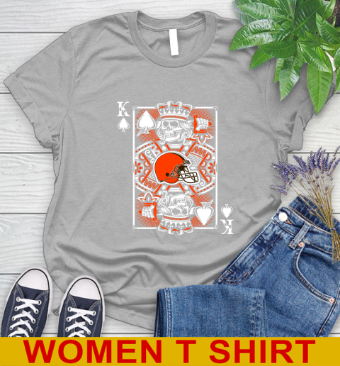 Cleveland Browns NFL Football The King Of Spades Death Cards Shirt Women's T-Shirt 5