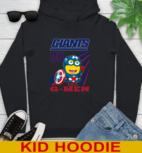 NFL Football New York Giants Captain America Marvel Avengers Minion Shirt Youth Hoodie
