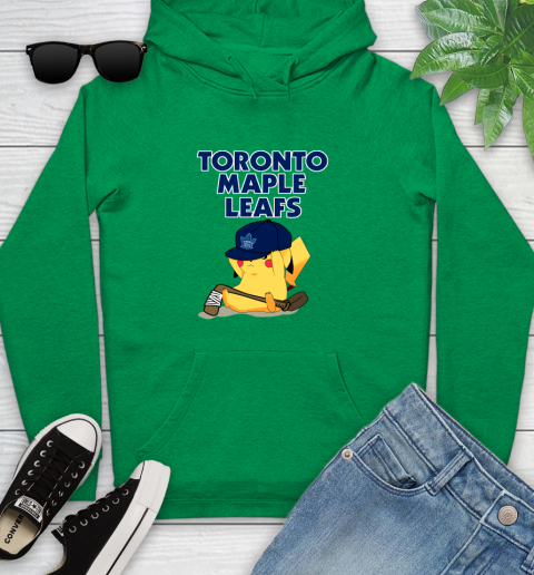 NHL Pikachu Hockey Sports Toronto Maple Leafs Youth Hoodie 7