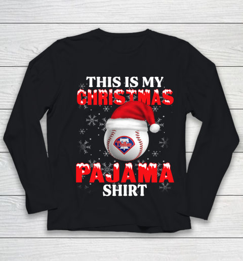 Philadelphia Phillies This Is My Christmas Pajama Shirt MLB Youth Long Sleeve