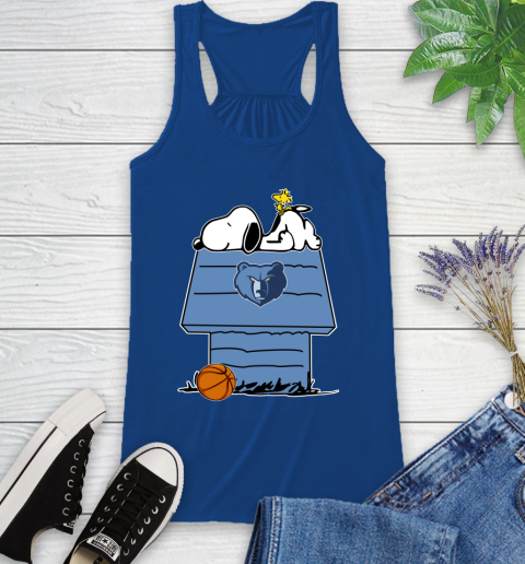 Memphis Grizzlies NBA Basketball Snoopy Woodstock The Peanuts Movie Racerback Tank 9