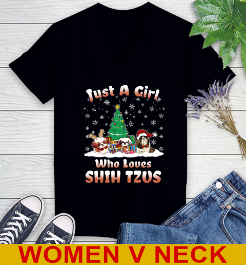 Christmas Just a girl who love shih tzus dog pet lover 73