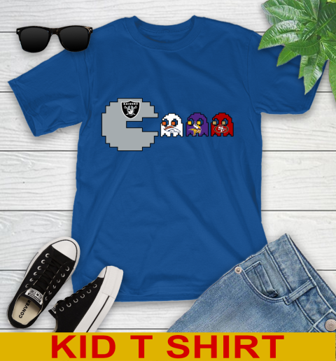 Oakland Raiders NFL Football Pac Man Champion Youth T-Shirt 9