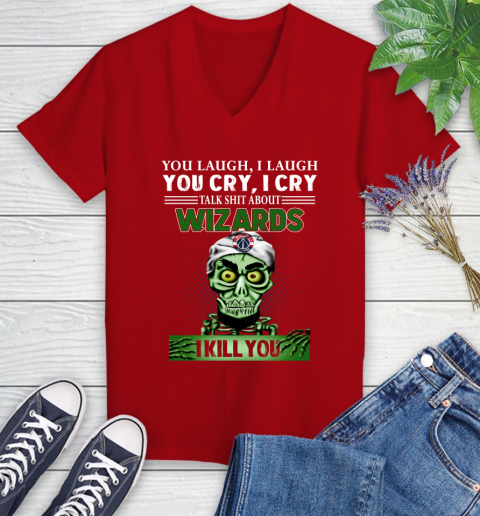 NBA Talk Shit About Washington Wizards I Kill You Achmed The Dead Terrorist Jeffrey Dunham Basketball Women's V-Neck T-Shirt 11