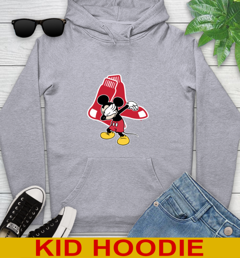 Boston Red Sox MLB Baseball Dabbing Mickey Disney Sports Youth Hoodie 6