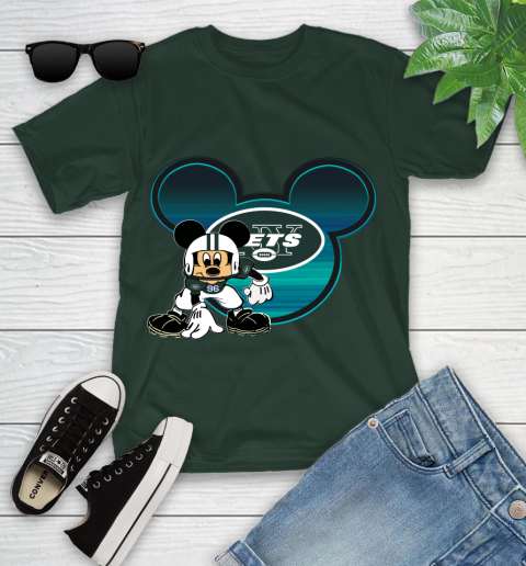 NFL New York Jets Mickey Mouse Disney Football T Shirt Youth T-Shirt 5