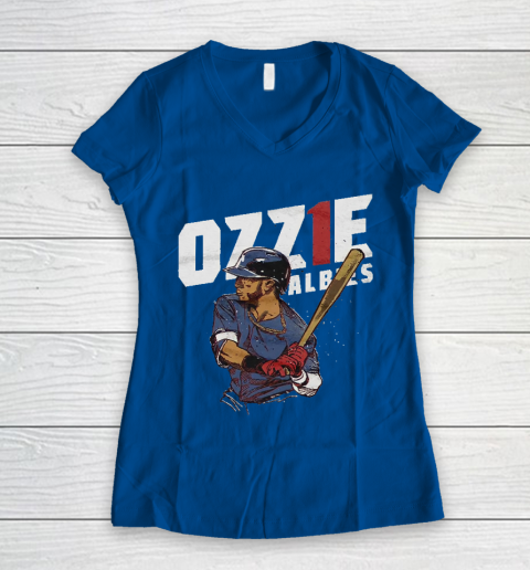 Ozzie Albies 1 Atlanta Brave Women's V-Neck T-Shirt 7