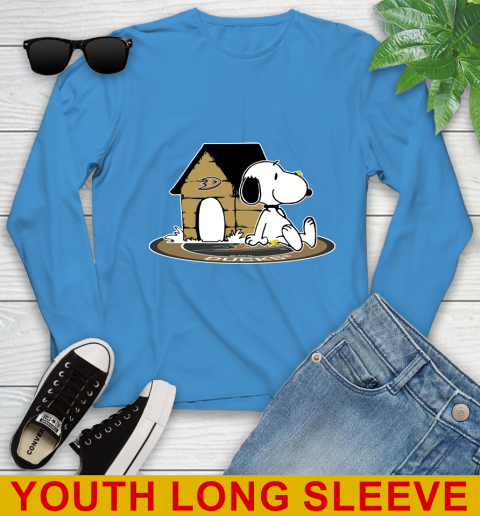 NHL Hockey Anaheim Ducks Snoopy The Peanuts Movie Shirt Youth Long Sleeve 8