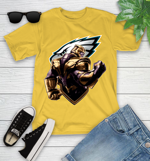 NFL Thanos Avengers Endgame Football Sports Philadelphia Eagles Youth T-Shirt 8