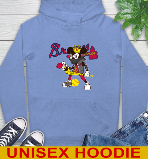 Atlanta Braves MLB Baseball Mickey Peace Sign Sports Hoodie 11
