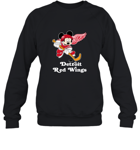 NHL Hockey Mickey Mouse Team Detroit Red Wings Sweatshirt