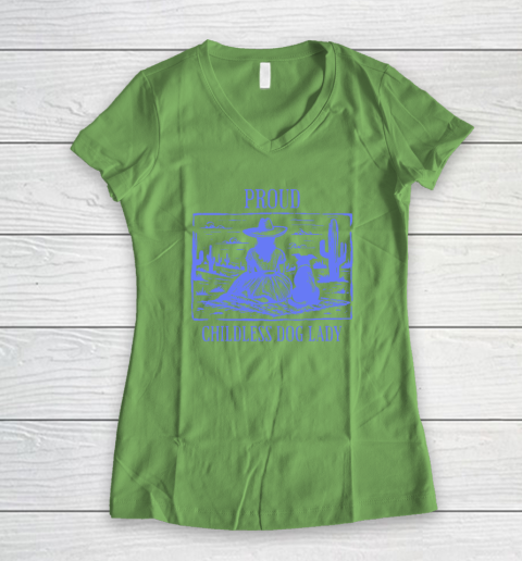 Proud Childless Dog Lady Women's V-Neck T-Shirt 4