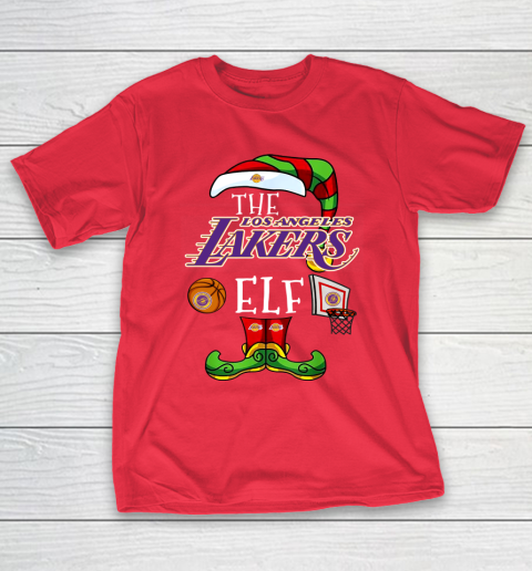 Los Angeles Lakers Christmas ELF Funny NBA T-Shirt 9