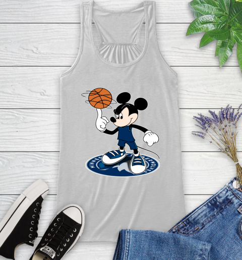 NBA Basketball Minnesota Timberwolves Cheerful Mickey Disney Shirt Racerback Tank 2