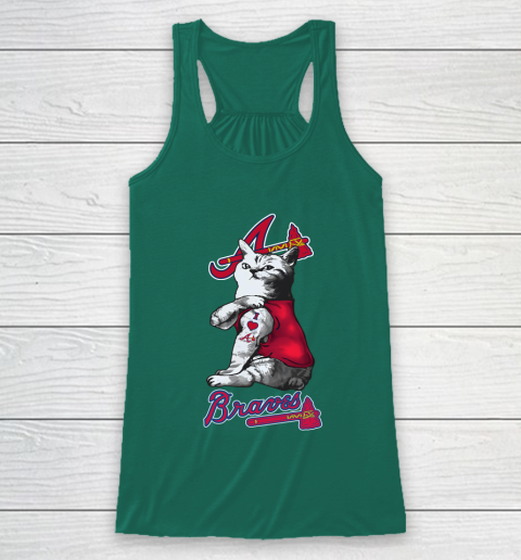 MLB Baseball My Cat Loves Atlanta Braves Racerback Tank 5