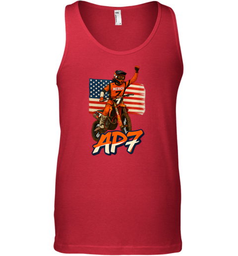 Motocross Racer Dirt Bike T-Shirt 'Merica American Flag