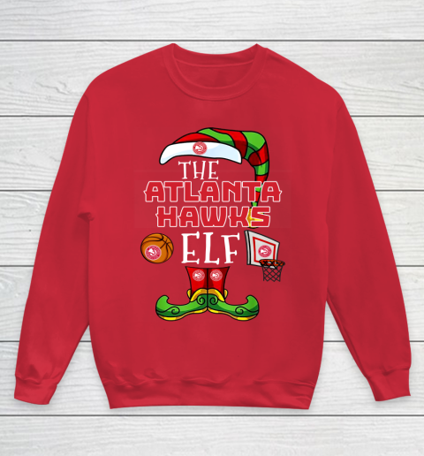 Atlanta Hawks Christmas ELF Funny NBA Youth Sweatshirt 7