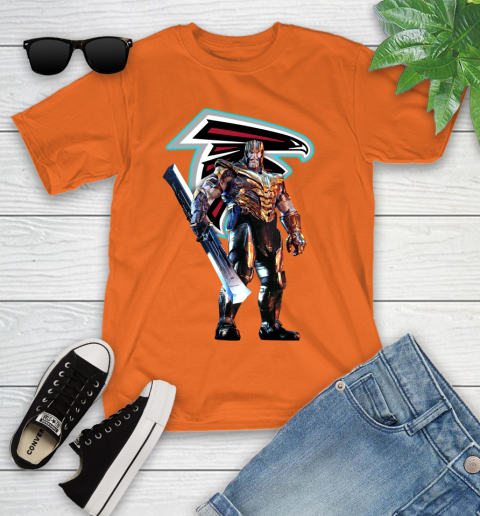 NFL Thanos Gauntlet Avengers Endgame Football Atlanta Falcons Youth T-Shirt 7