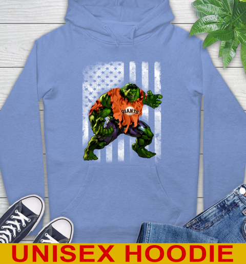 San Francisco Giants Hulk Marvel Avengers MLB Baseball American Flag Hoodie 11