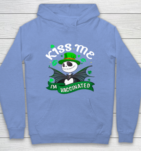 Kiss Me I'm Vaccinated Patrick's Day Jack Skellington Hoodie 8