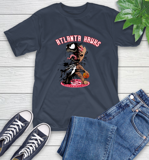 NBA Atlanta Hawks Basketball Venom Groot Guardians Of The Galaxy T-Shirt 4