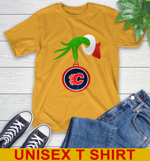 Calgary Flames Grinch Merry Christmas NHL Hockey T-Shirt 3