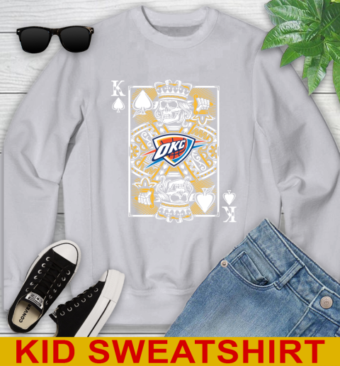 Oklahoma City Thunder NBA Basketball The King Of Spades Death Cards Shirt Youth Sweatshirt 3