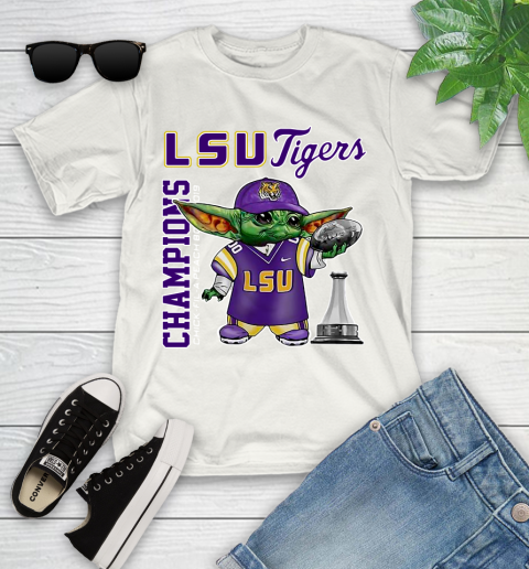 Baby Yoda LSU Tigers Champion Shirt 102