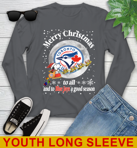 Toronto Blue Jays Merry Christmas To All And To Blue Jays A Good Season MLB Baseball Sports Youth Long Sleeve 9