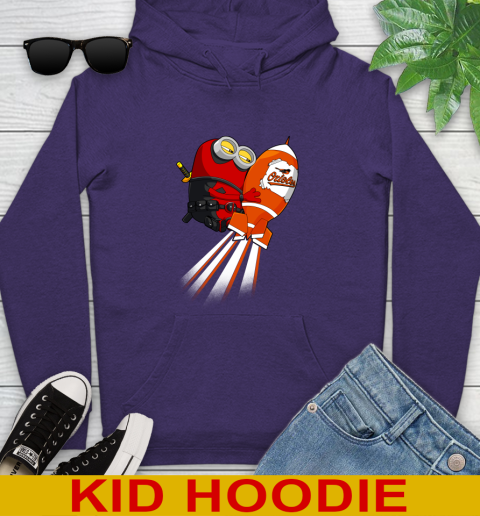 MLB Baseball Baltimore Orioles Deadpool Minion Marvel Shirt Youth Hoodie 6 MLB Baseball Baltimore Orioles Deadpool Minion Marvel Shirt Youth Hoodie - Image 6