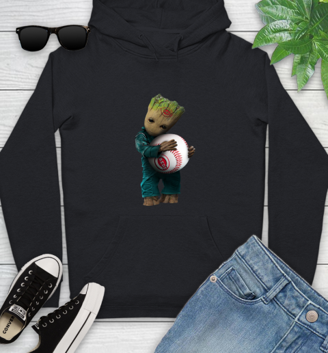 MLB Groot Guardians Of The Galaxy Baseball Sports Cincinnati Reds Youth Hoodie 2